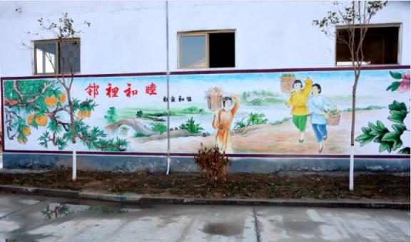普安乡镇文化墙 乡风文明焕发新活力